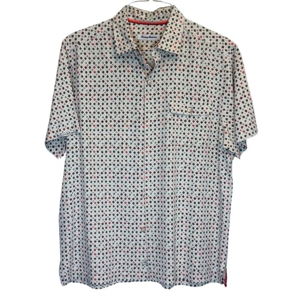 Tommy Bahama Mens Button Down Short Sleeve Shirt - Size Medium - Picture 2 of 5